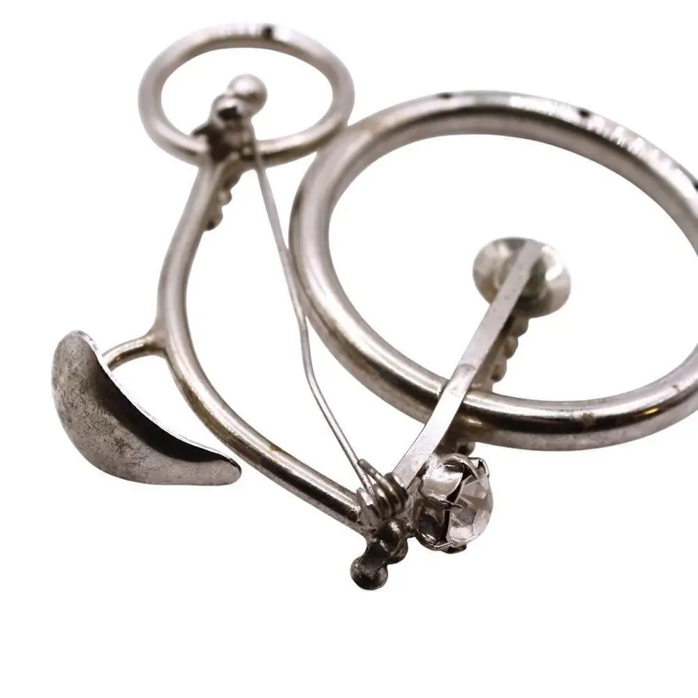 Vintage Penny Farthing Bicycle Pin 3